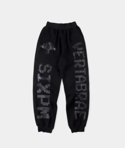 Vertabrae Double Logo Sweatpants Black (1)