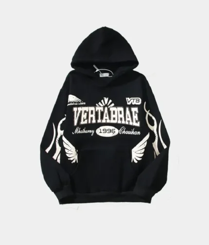 Vertabrae Logo Hoodie Black (2)