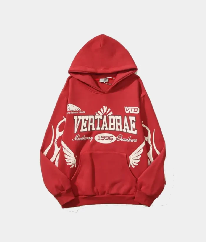 Vertabrae Logo Hoodie Red (1)