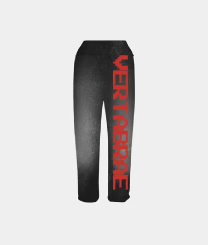 Vertabrae Logo Sweatpants Black Red (1)