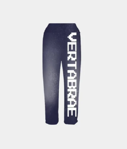 Vertabrae Logo Sweatpants Navy White (1)