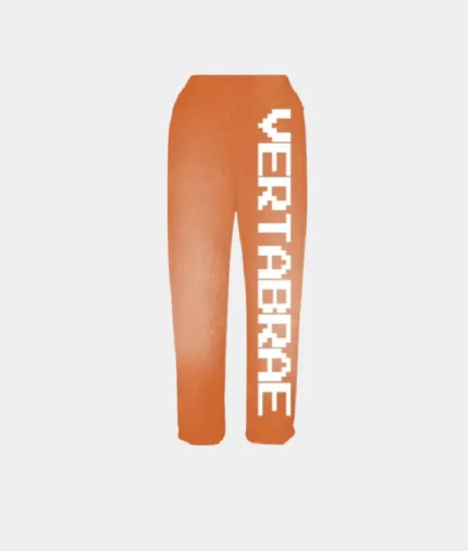 Vertabrae Logo Sweatpants Orange White (1)