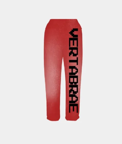 Vertabrae Logo Sweatpants Red Black (1)