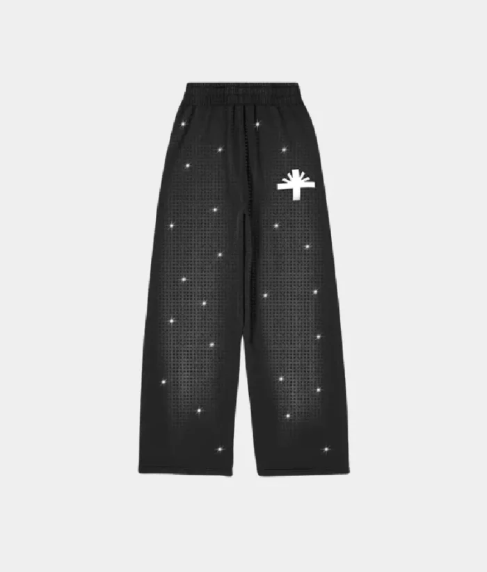 Vertabrae Oversized Crystal Pants Black (1)