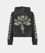 Vertabrae Tattoo Zip Up Hoodie Black (1)